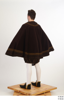  Photos Man in Historical Dress 23 16th century Historical clothing a poses brown suit cloak whole body 0004.jpg